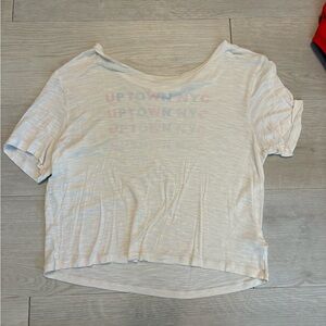 LoveShackFancy Cream Short Sleeve Tee Uptown NYC